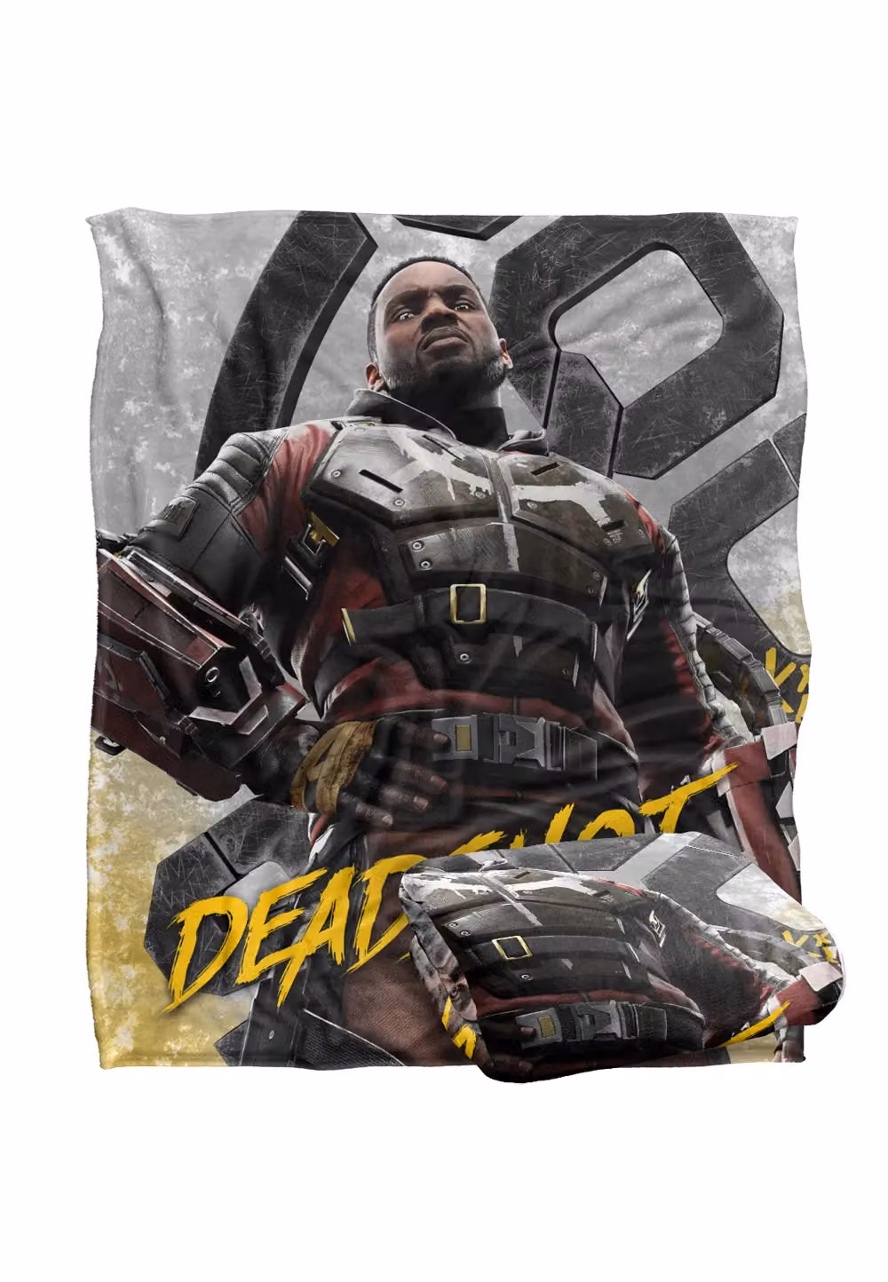 LOGOVISION Suicide Squad Kill The Justice League Deadshot Silk Blanket, White and Multicolour, W: 152 cm, D: 127 cm – 2