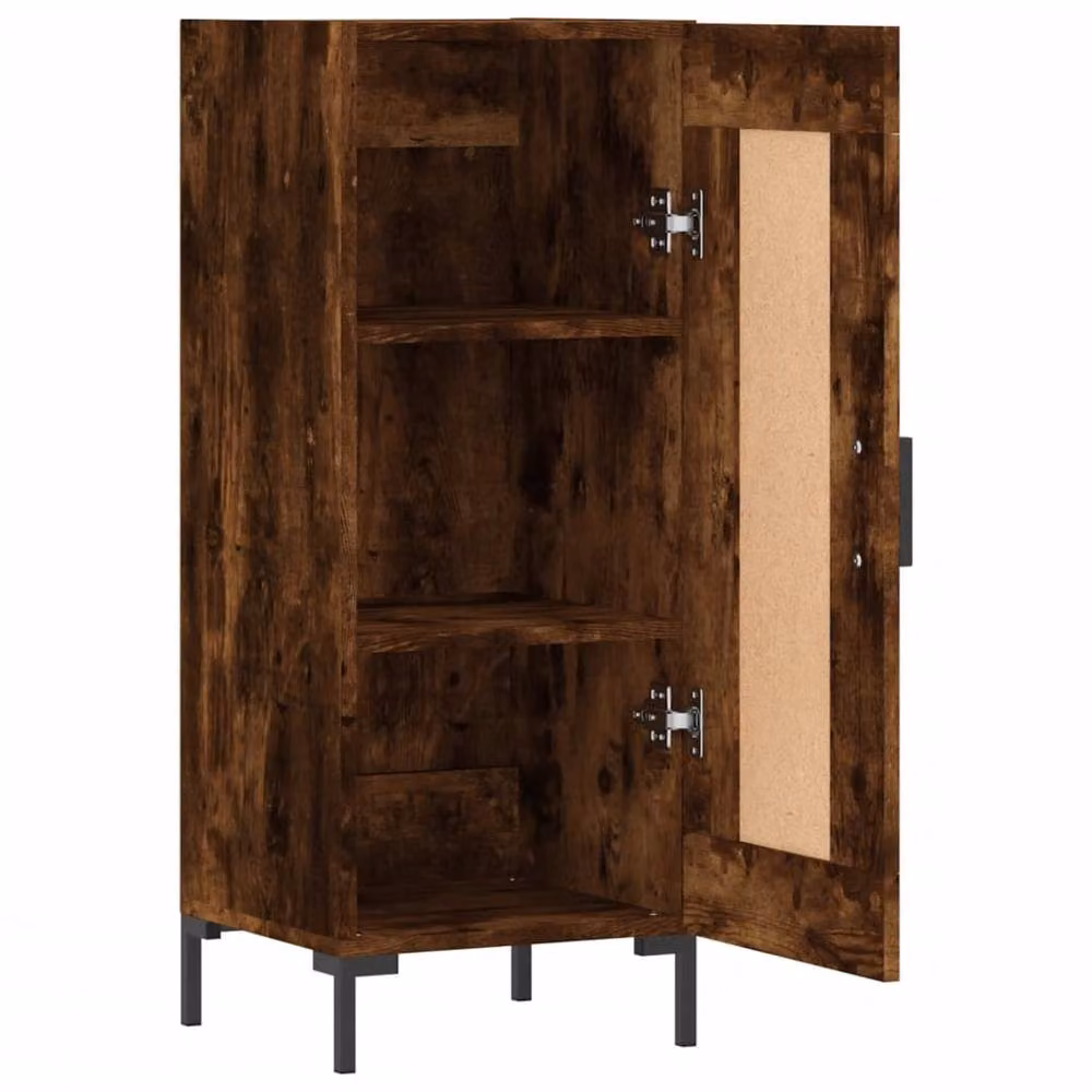 Berkfield Home Modern Smoked Oak Sideboard in Brown, W/D/H: 34.5 x 34.5 x 90 cm – 4