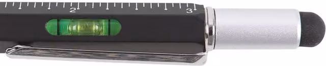KDMK 5-in-1 Multitool Ballpoint Pen in Black Metal