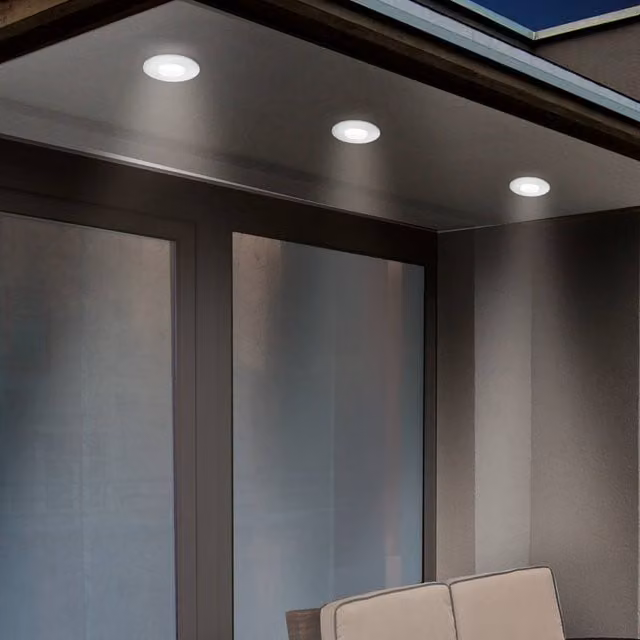 Eglo Margo White Aluminium GU10 Round Outdoor Recessed Ground Light