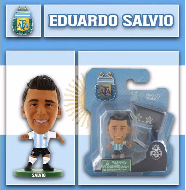 SoccerStarz Argentina Eduardo Salvio Mini Figure, White and Multicolour, Height: 5 cm