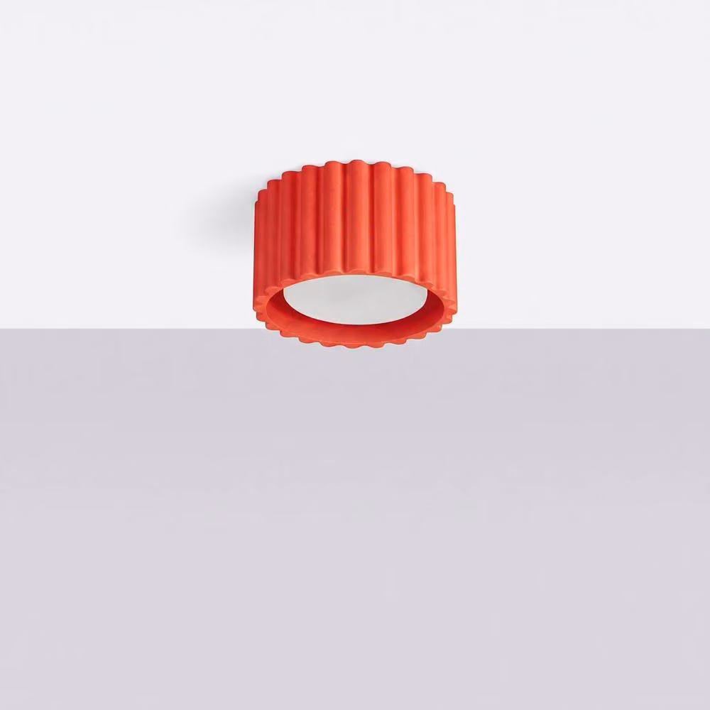 Sollux Lighting minimalist red cylinder ceiling lamp, W/D/H: 6 x 10 x 10 cm – 2
