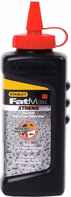 Stanley FatMax Indelible and Weather-Resistant Chalk Refills, 225g, Red and Black