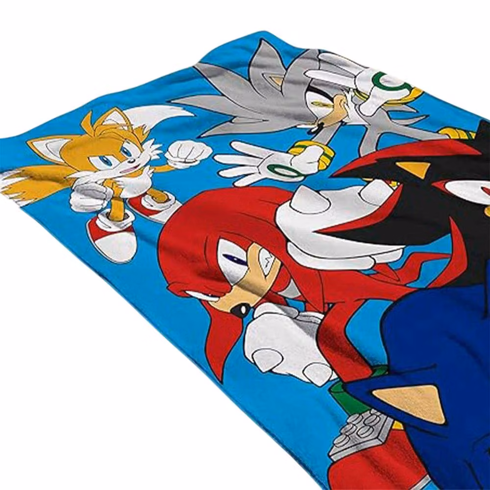 Sonic the Hedgehog Multicolour Cotton Character Towel, W/H: 70 x 140 cm – 3