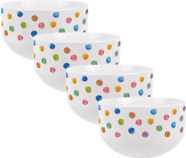 Purely Home White Dotted Ceramic Cereal Bowl