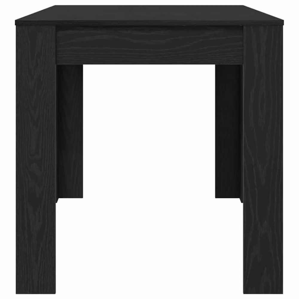 Berkfield Home Modern Black Oak Rectangular Dining Table, W: 140 cm, D: 74.5 cm, H: 76 cm – 4