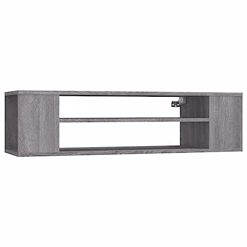 vidaXL Hanging TV Cabinet in Grey Sonoma, W/D/H: 100 x 30 x 26.5 cm – 1