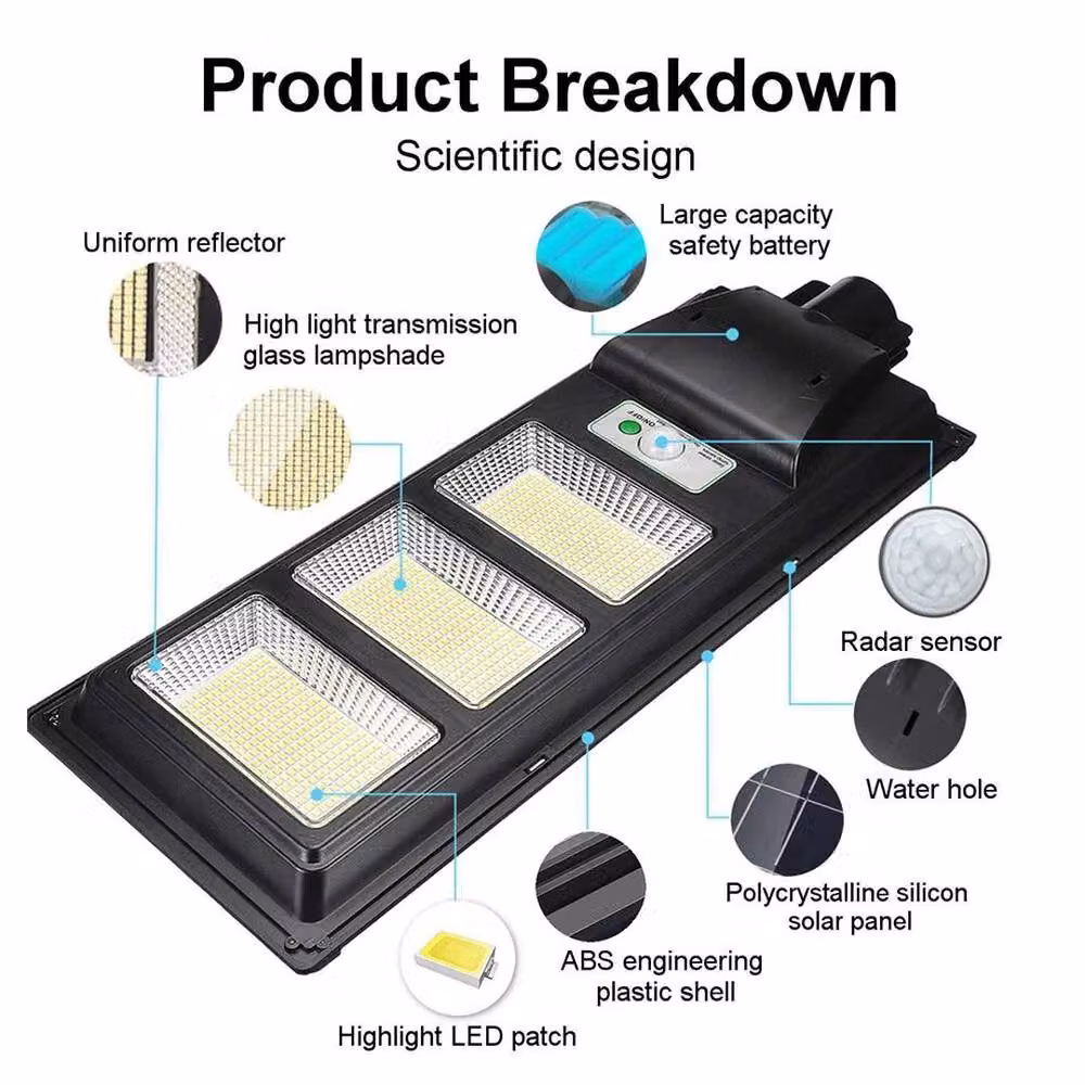 FLAVORA Commercial Solar LED Wall Lights with Motion Sensor and Remote Control in Black – 4