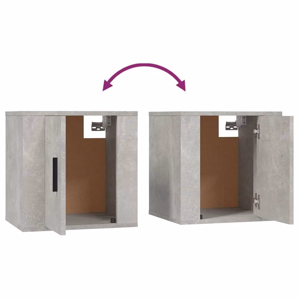 Berkfield Home 3 Piece TV Cabinet Set in Concrete Grey Matt Engineered Wood – 2