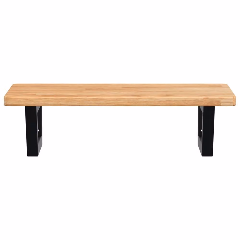 Berkfield Home Wall Mounted Basin Shelf in Brown Oak and Steel – 2