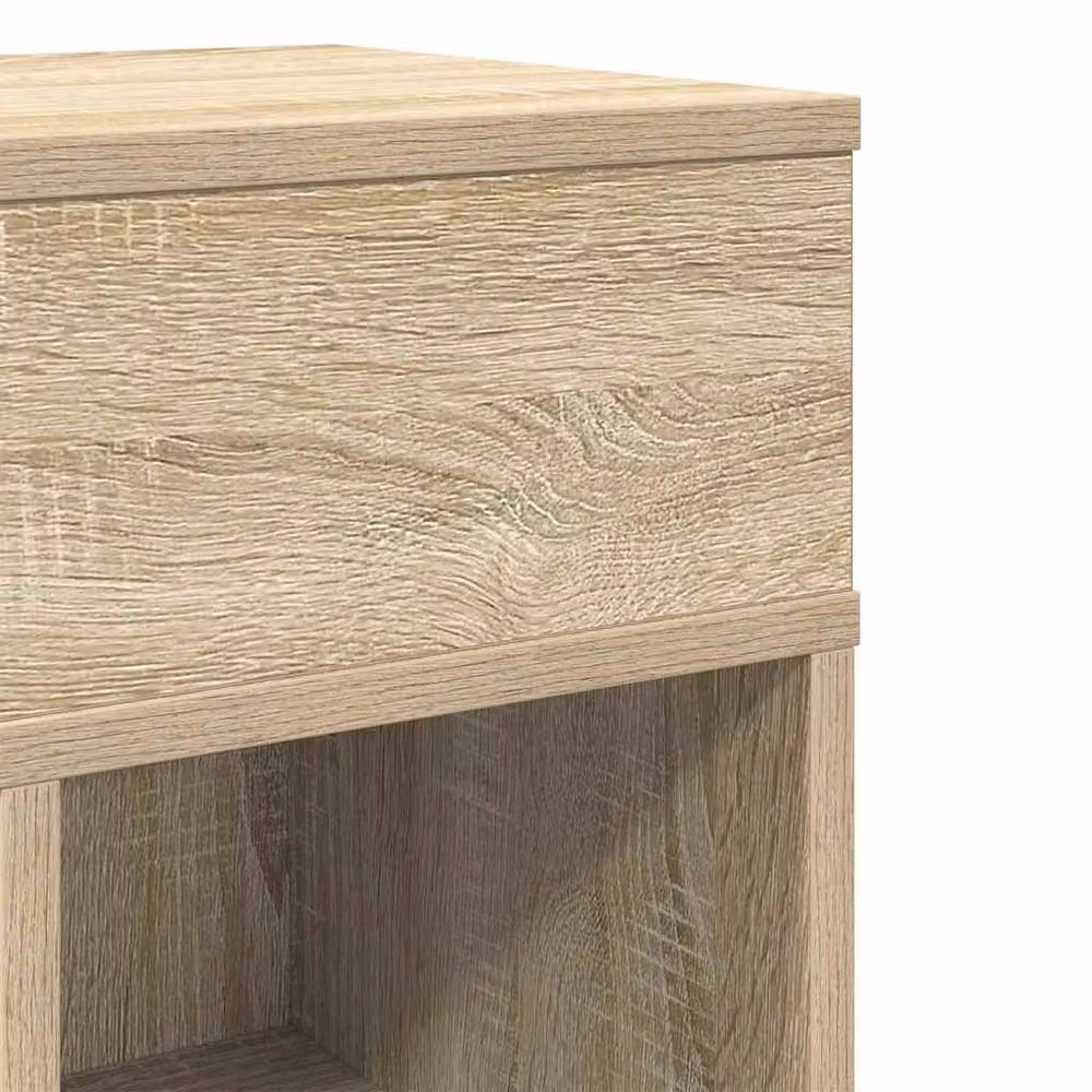 Berkfield Home Bedside Cabinet with Drawer in Sonoma Oak, W/D/H: 25 x 31 x 66 cm – 3