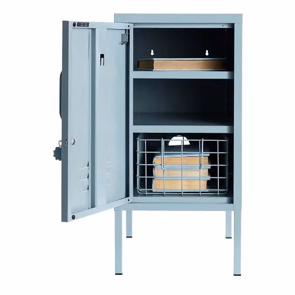 Mustard Made The Shorty To The Left Freestanding Metal Storage Cabinet in Blue, W/D/H: 46 x 35 x 72 cm – 3
