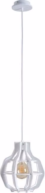 Netlighting Bento Wire Frame Pendant Ceiling Light, White, Diameter: 28 cm, 1x E27