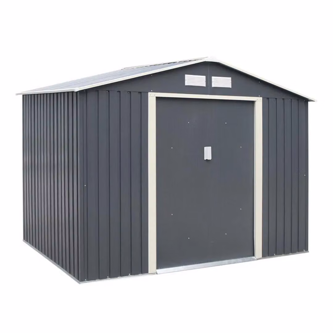 Rowlinsons Trentvale Metal Apex Shed in Grey, W: 261 cm, D: 181 cm, H: 198 cm – 5