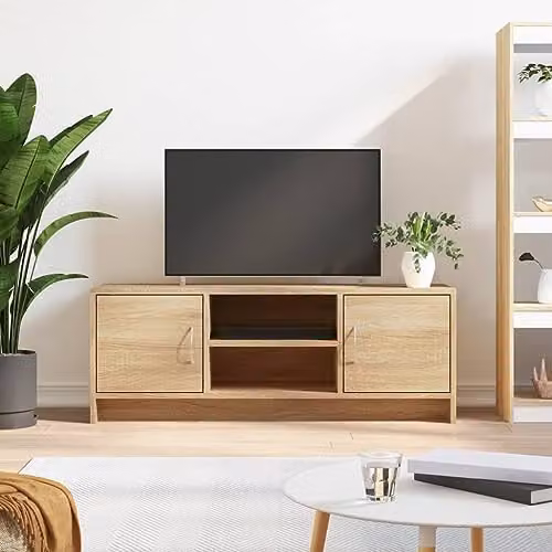 vidaXL Modern TV Cabinet in Sonoma Oak Brown, W/D/H: 102 x 37.5 x 37.5 cm – 2