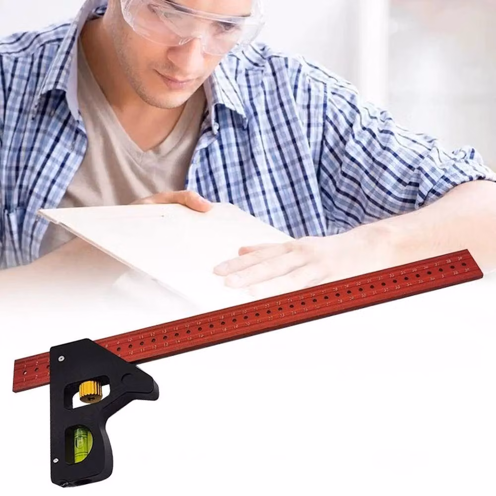 NESTLUNE Red Combination Right Angle Movable Square Ruler, W: 520 cm, H: 40 cm – 5