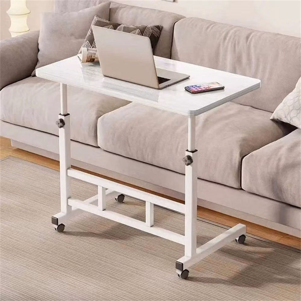 KORVIXA White Height Adjustable Standing Desk with Castors, W/D/H: 100 x 100 x 100 cm – 2