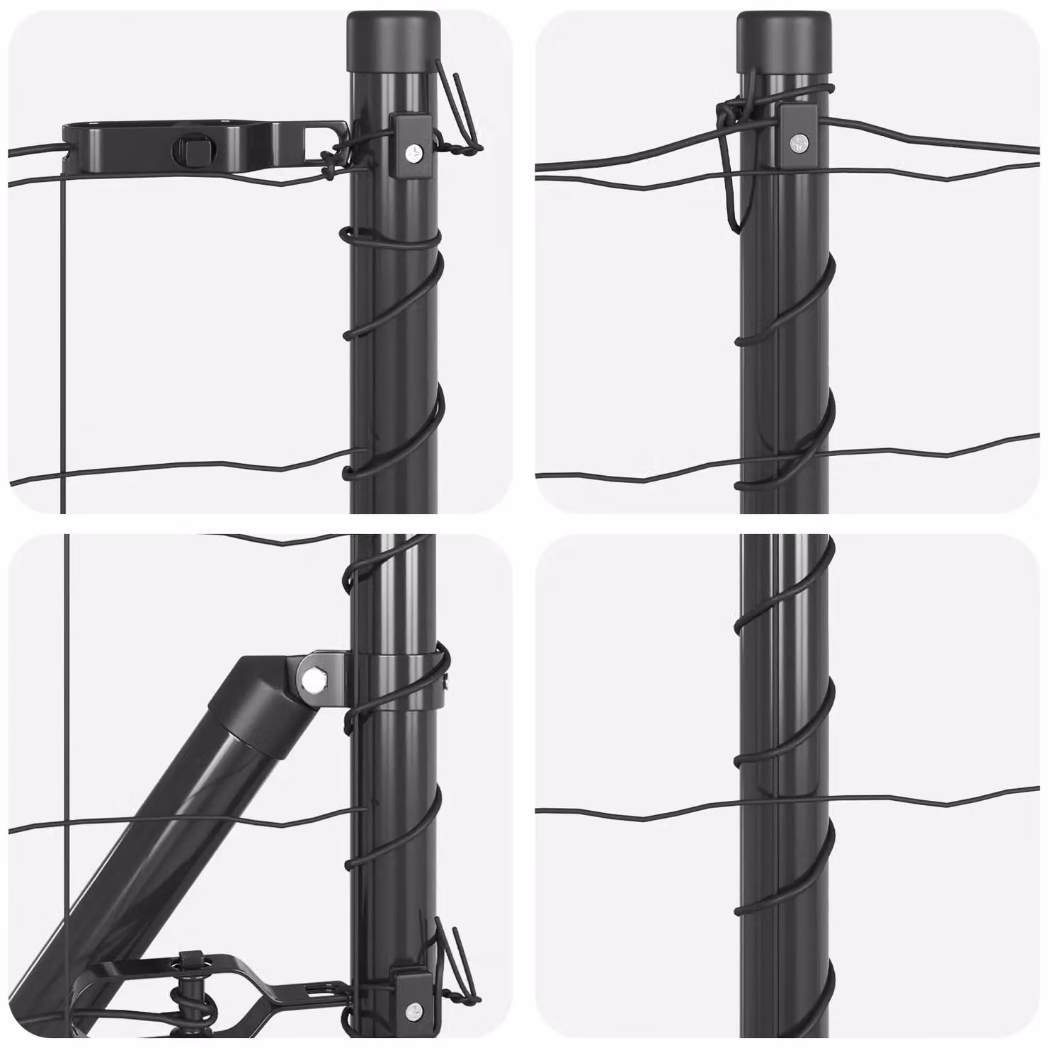 Berkfield Home Euro Fence with 7 Spike Posts, Galvanised Steel, Grey/Silver, W: 10 m, H: 1 m – 5