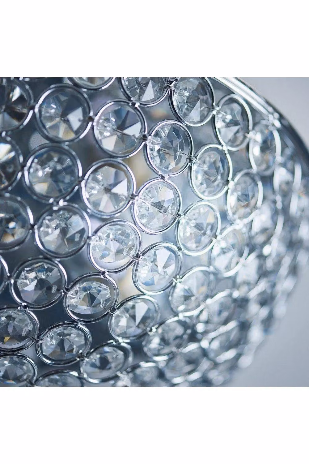 Netlighting Chryla 3 Light Bathroom Flush Ceiling Light in Chrome with Clear Crystal Detail, IP44, G9 – 2