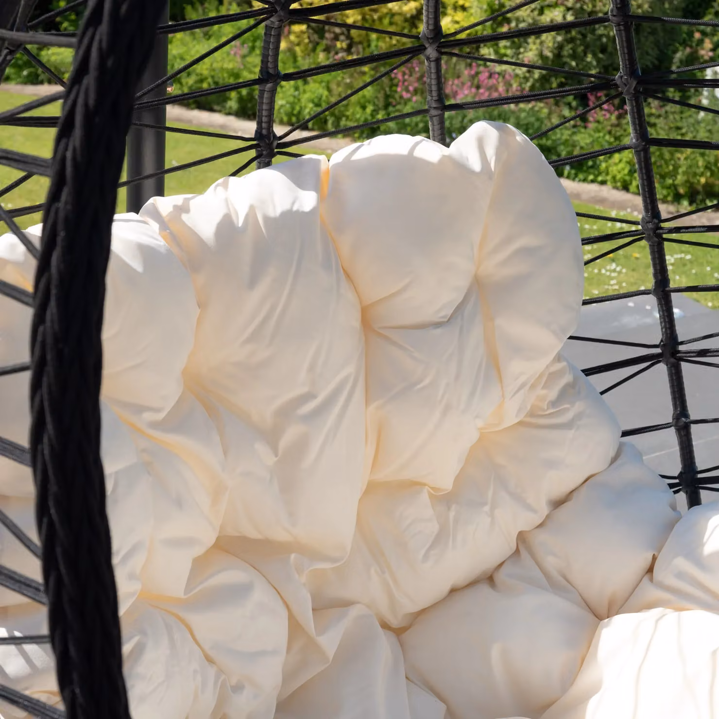 Artemis Home Hebden Garden Hanging Egg Chair in White – 2