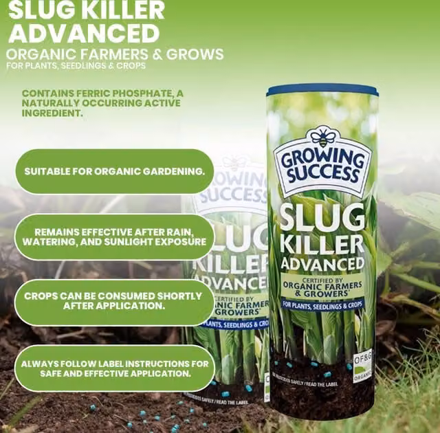 Growing Success Slug Killer Advanced Iron III Phosphate Granulate, Light Blue