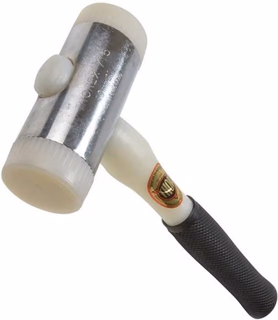 Thor Soft Nylon Hammer with Zinc and Plastic Components in White, Grey and Multicolour