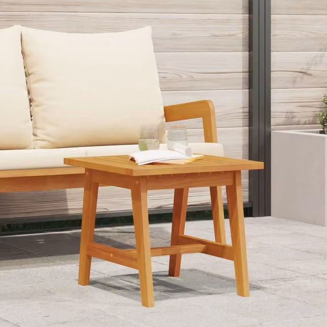 Berkfield Home Brown Acacia Wood Side Table W/D/H: 45 x 45 x 40 cm – 1