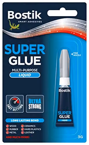 Bostik Super Glue 3g, Transparent Multi-purpose Cyanoacrylate Liquid with Precision Nozzle – 1