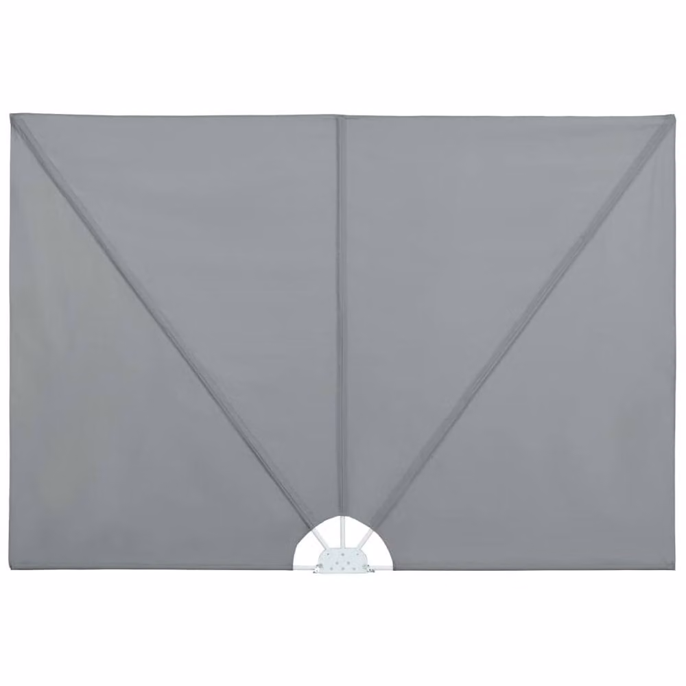 Berkfield Home Collapsible Grey Terrace Side Awning W/D/H: 240 x 160 cm – 2
