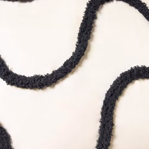 OHS Tufted Wave Cushion Covers in Monochrome Black and White – 4