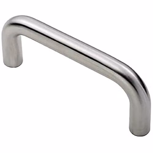 Loops Round D Bar Pull Handle in Brushed Silver Stainless Steel, 169 x 19 mm, 150 mm Fixing Centres