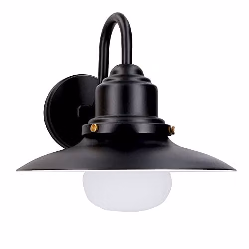 Netlighting Avenue Black Dome Outdoor Wall Light IP44 – 1