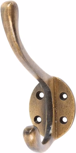 Hammer and Tongs Brass Hat and Coat Hook