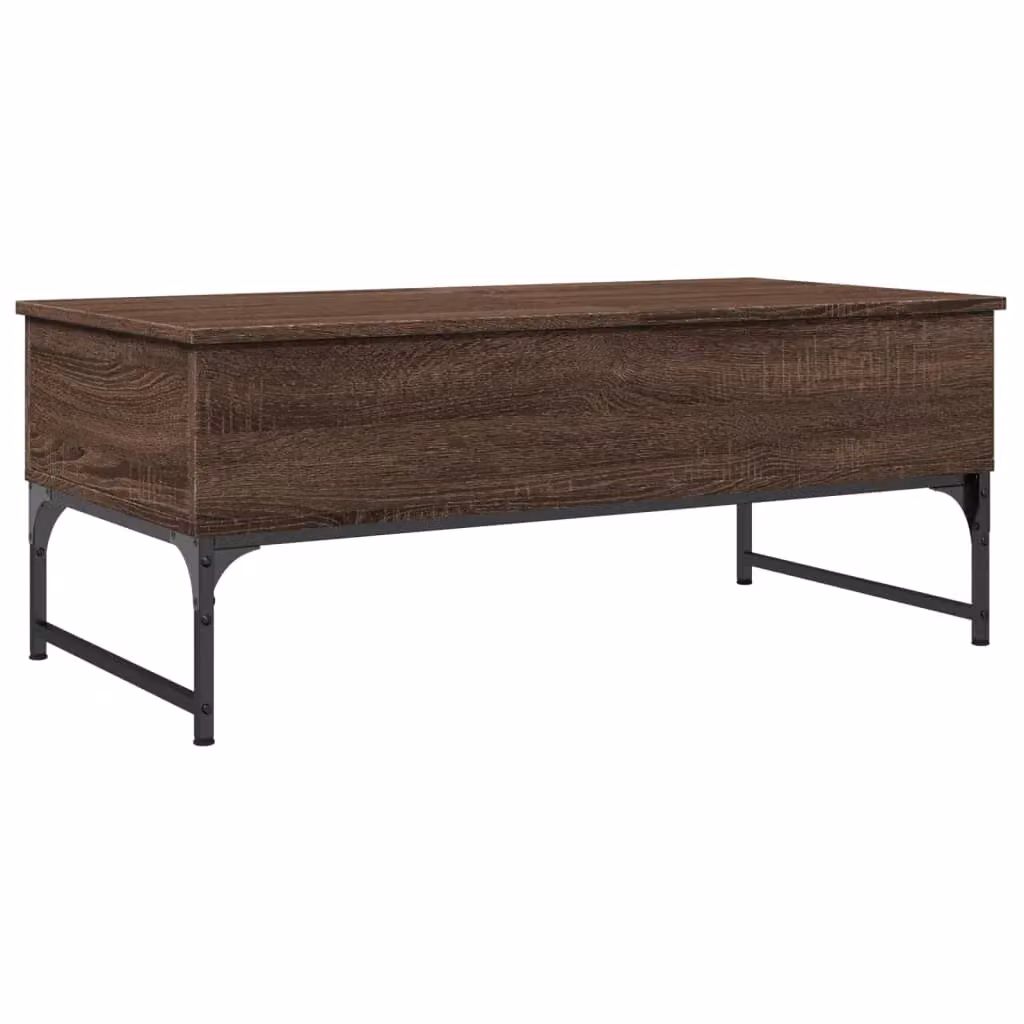 Berkfield Home Brown Oak Coffee Table with Lift Mechanism, W/D/H: 100 x 50 x 40 cm – 2