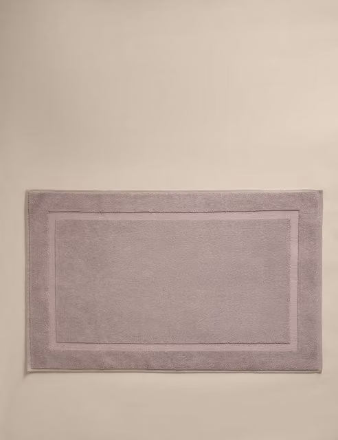 M&S Luxury Egyptian Cotton Non-Slip Bath Mat in Beige