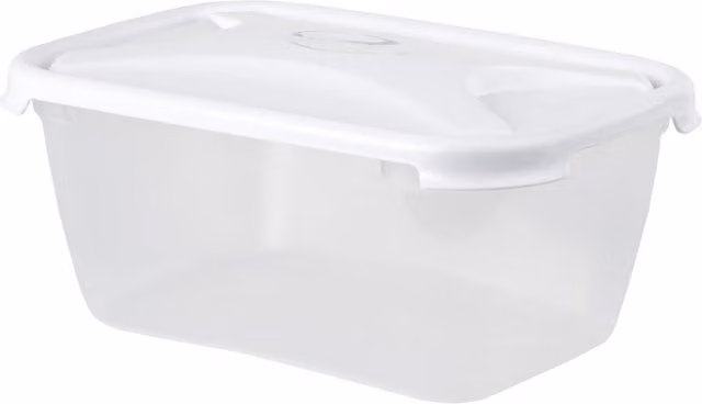 Wham Cuisine Rectangular Food Box, 3.6 l, White and Transparent