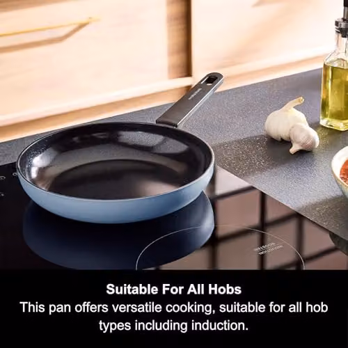 Morphy Richards Blue Aluminium Frying Pan with Ceramic Coating, Diameter: 24 cm – 4