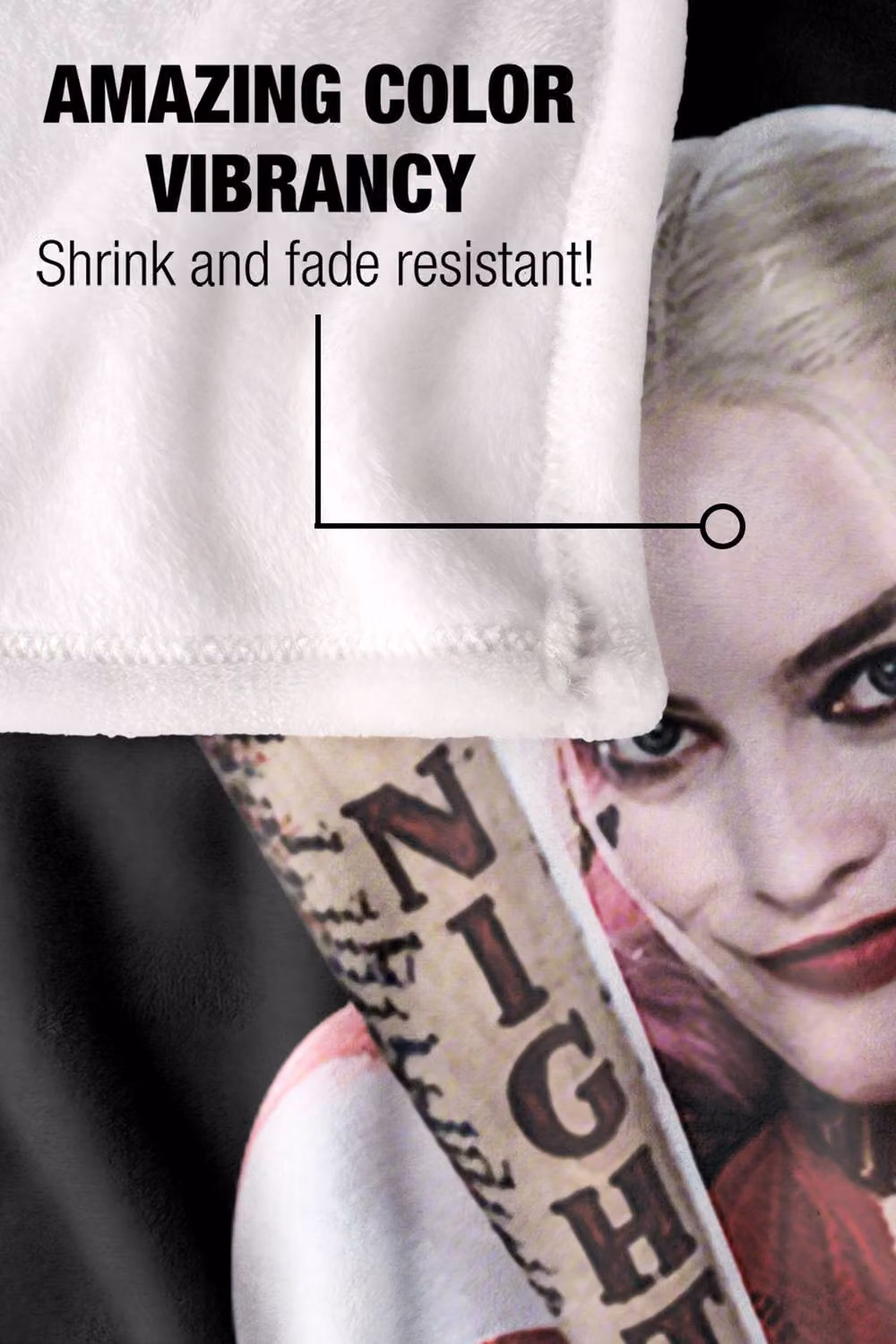 Warner Bros. Suicide Squad Bat At You Extra Large Silky Touch Super Soft Polyester Throw Blanket in Multicolour and Black – 4