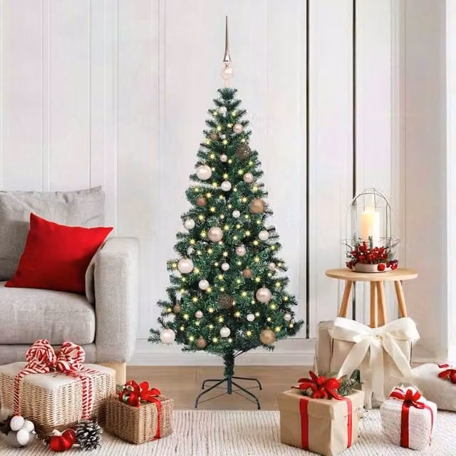 Berkfield Home Pre-lit Artificial Christmas Tree, Green, Height: 150 cm – 1