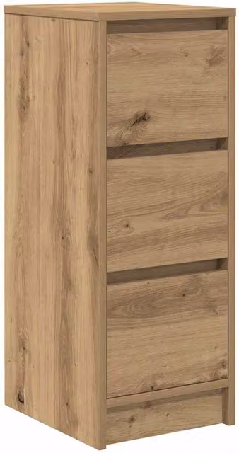 Berkfield Home Artisan Oak Sideboard in Brown, W/D/H: 29.5 x 34 x 76 cm
