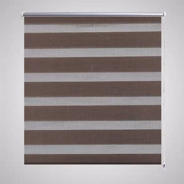 Berkfield Home Zebra Blind in Brown and White, W: 70 cm, H: 120 cm