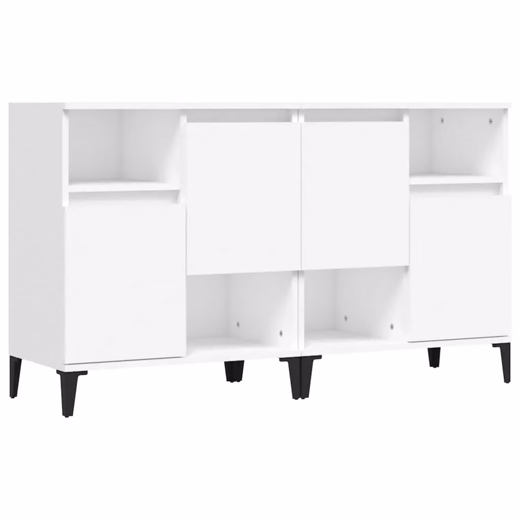 Berkfield Home Set of 2 White Matt Classic Sideboards in Engineered Wood W/D/H: 60 x 35 x 70 cm – 2