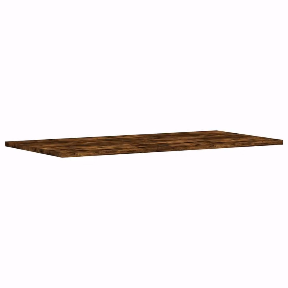 Berkfield Home Set of 4 Wall Mounted Shelves in Smoked Oak Brown, W: 80 cm, D: 40 cm, H: 1.5 cm – 1