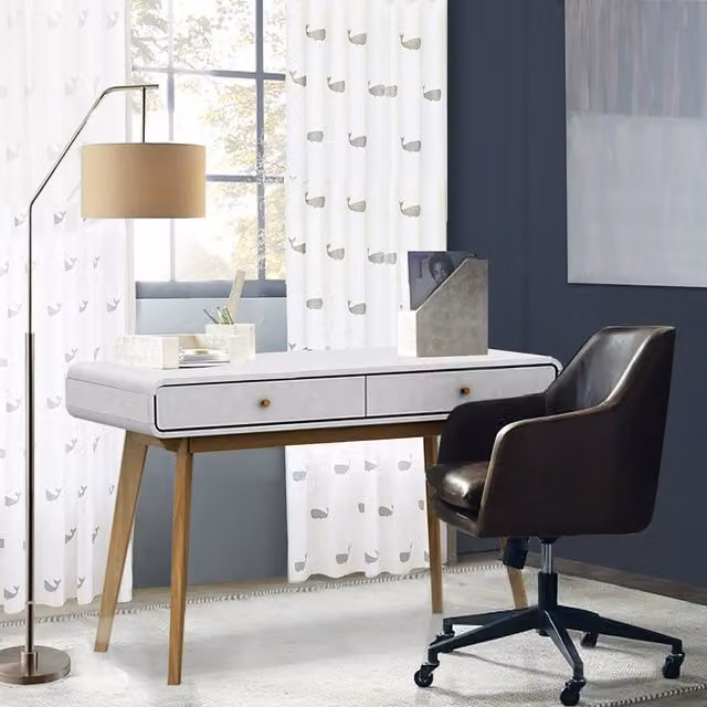 Loft24 Cassie Scandinavian Writing Desk in White