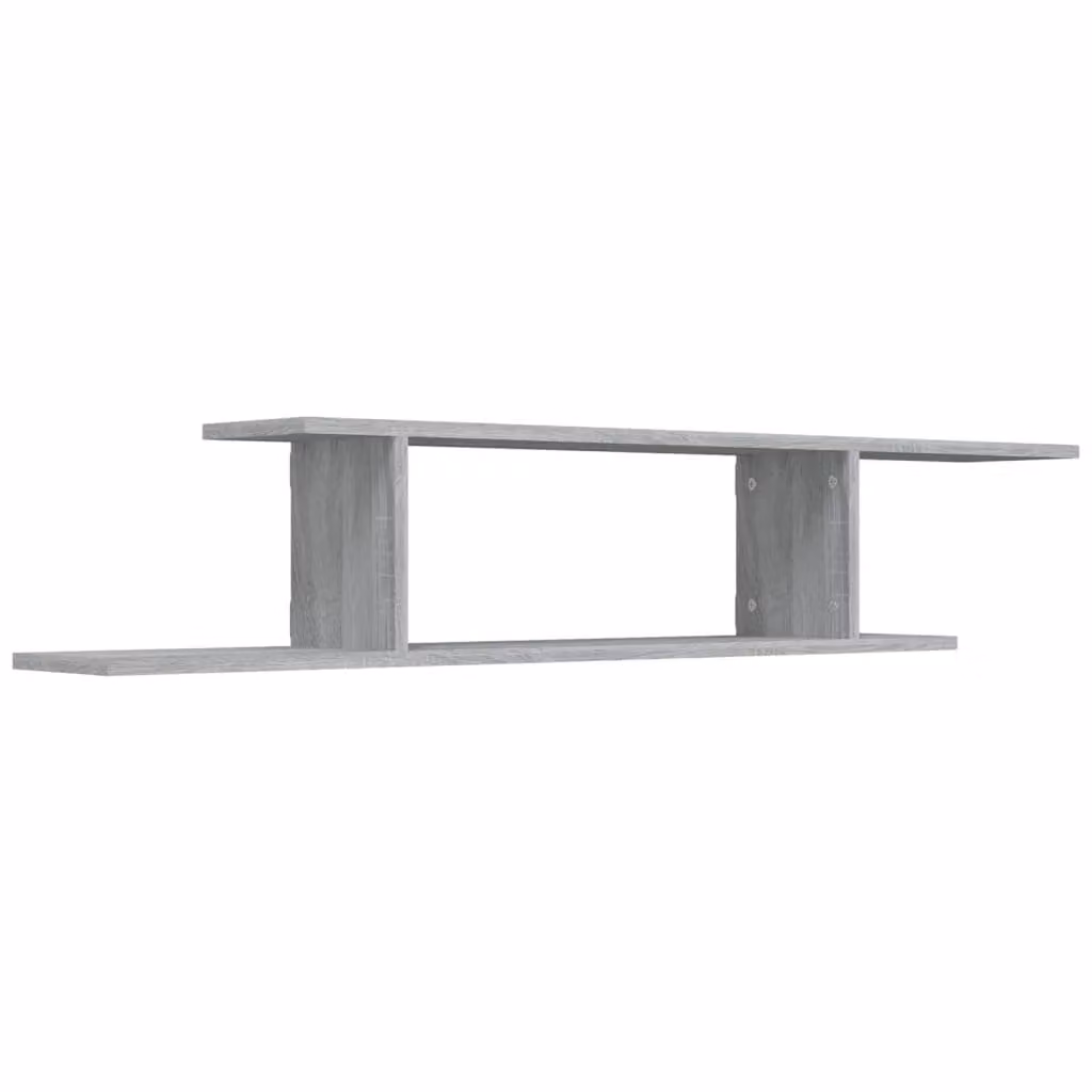 Berkfield Home Wall-Mounted TV Shelf in Grey Sonoma, W: 125 cm, D: 23 cm, H: 18 cm – 2