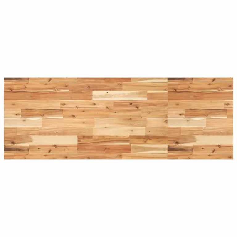 Berkfield Home Rectangular Table Top in Brown Solid Acacia Wood, W/D/H: 140 x 50 x 2 cm