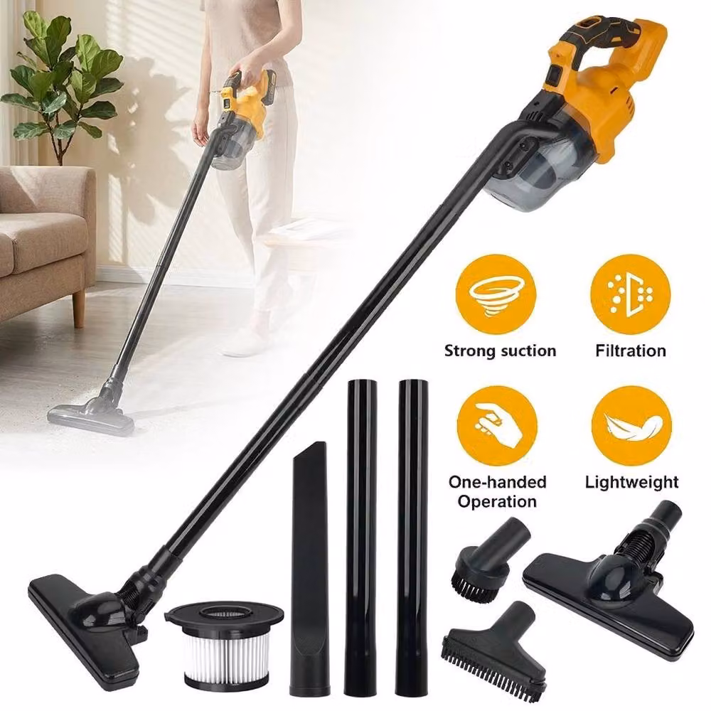 FLAVORA Cordless Handheld Battery Vacuum Cleaner in Yellow – 4