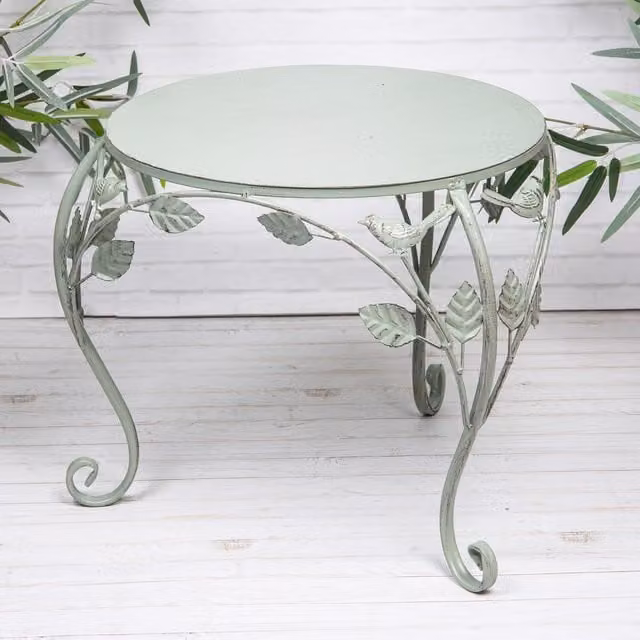 Annibells Green Metal Vintage Tabletop Plant Stand, Height: 32 cm