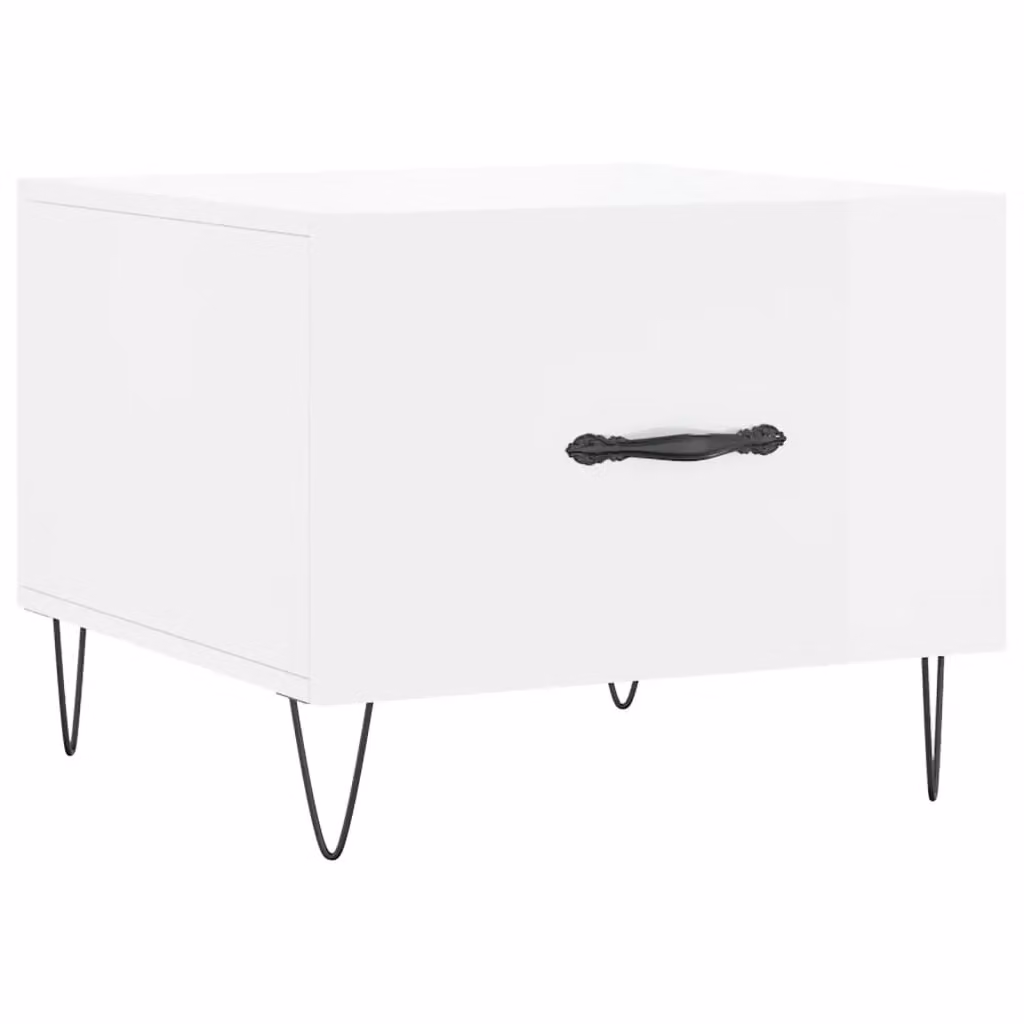 Berkfield Home High Gloss White Square Coffee Table W/D/H: 50 x 50 x 40 cm – 2