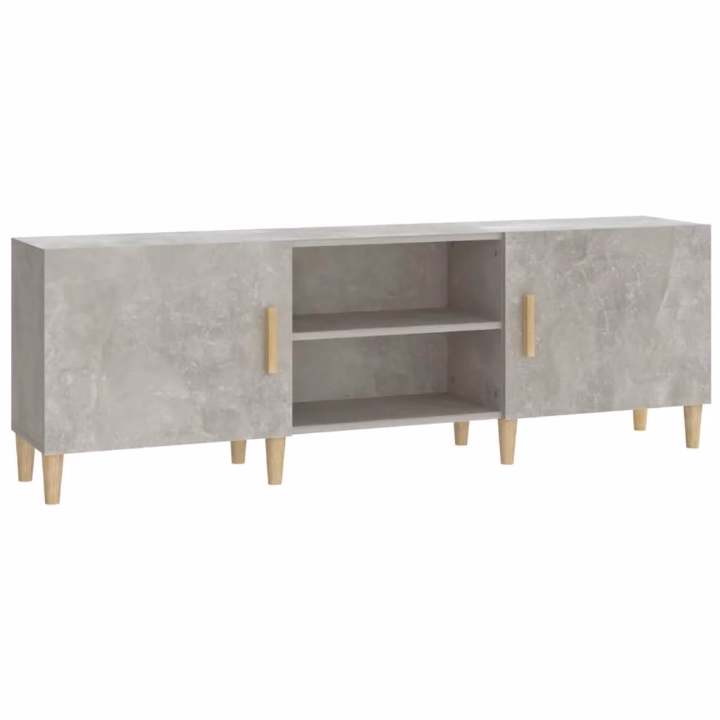 Berkfield Home TV Cabinet in Concrete Grey, Engineered Wood, W/D/H: 150 x 30 x 50 cm – 2